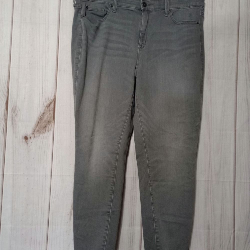 Torrid Premium‎ Sky High Skinny Jeans Grey High Rise Stretch Denim Womens 20R